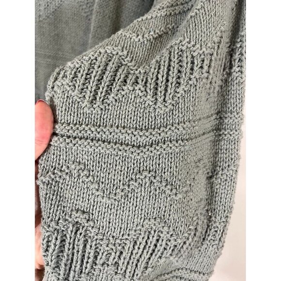 Basic Editions Sweater Men 2X Green Crew Snowflake Winter Neutral Retro Y2K 80s - Picture 5 of 12